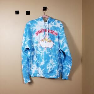 by Samii Ryan Blue Tie-dye You're a Star Sis Hoodie Size L